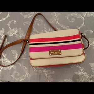 Great condition Kate Spade leather and canvas shoulder bag